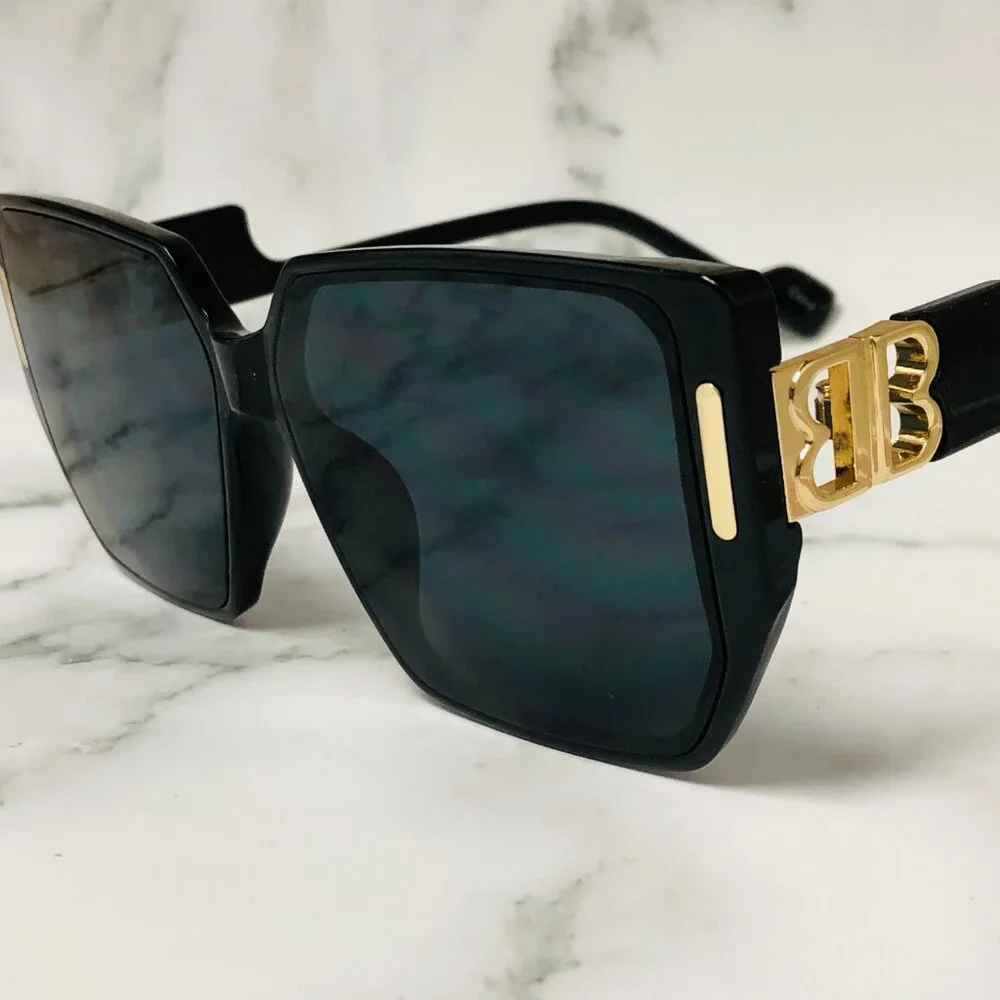 Sunglasses Women Sunglasses Black Square Lens‎ Elegant Shades Lentes Gafas Mujer